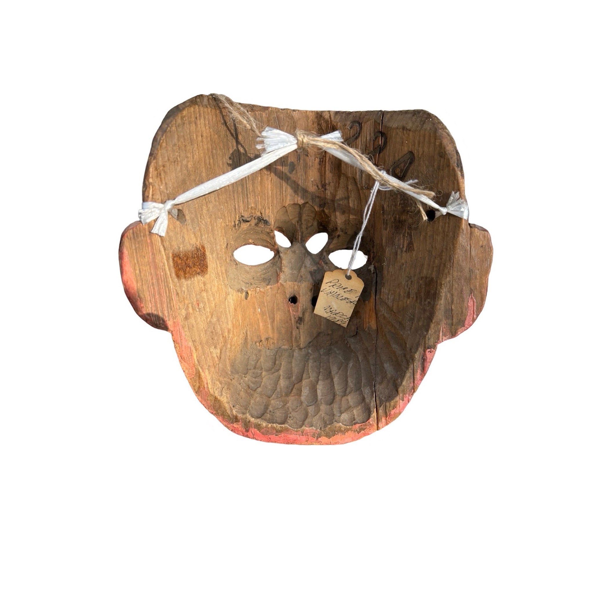 Carved Wood Polychrome Dance Mask. Early 20th C.