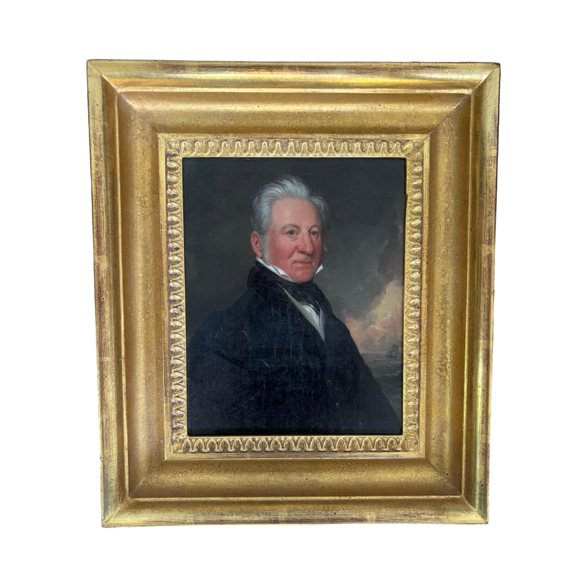 Ramsey Richard Reinagle, R.A. 1775-1862 Pair of Portraits of the Artists Father, Philip Reinagle, in Naval and Civilian Garb.