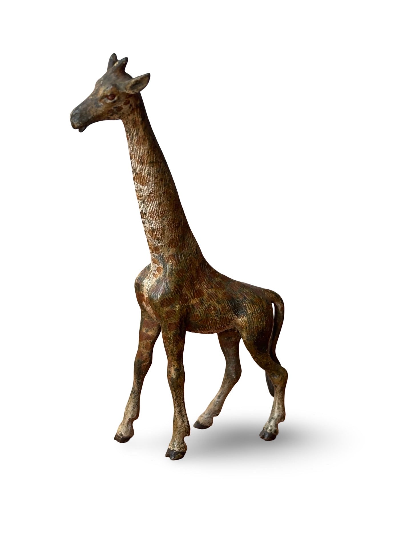 Cold Painted Vienna Bronze Model of a Giraffe. Circa. 1900