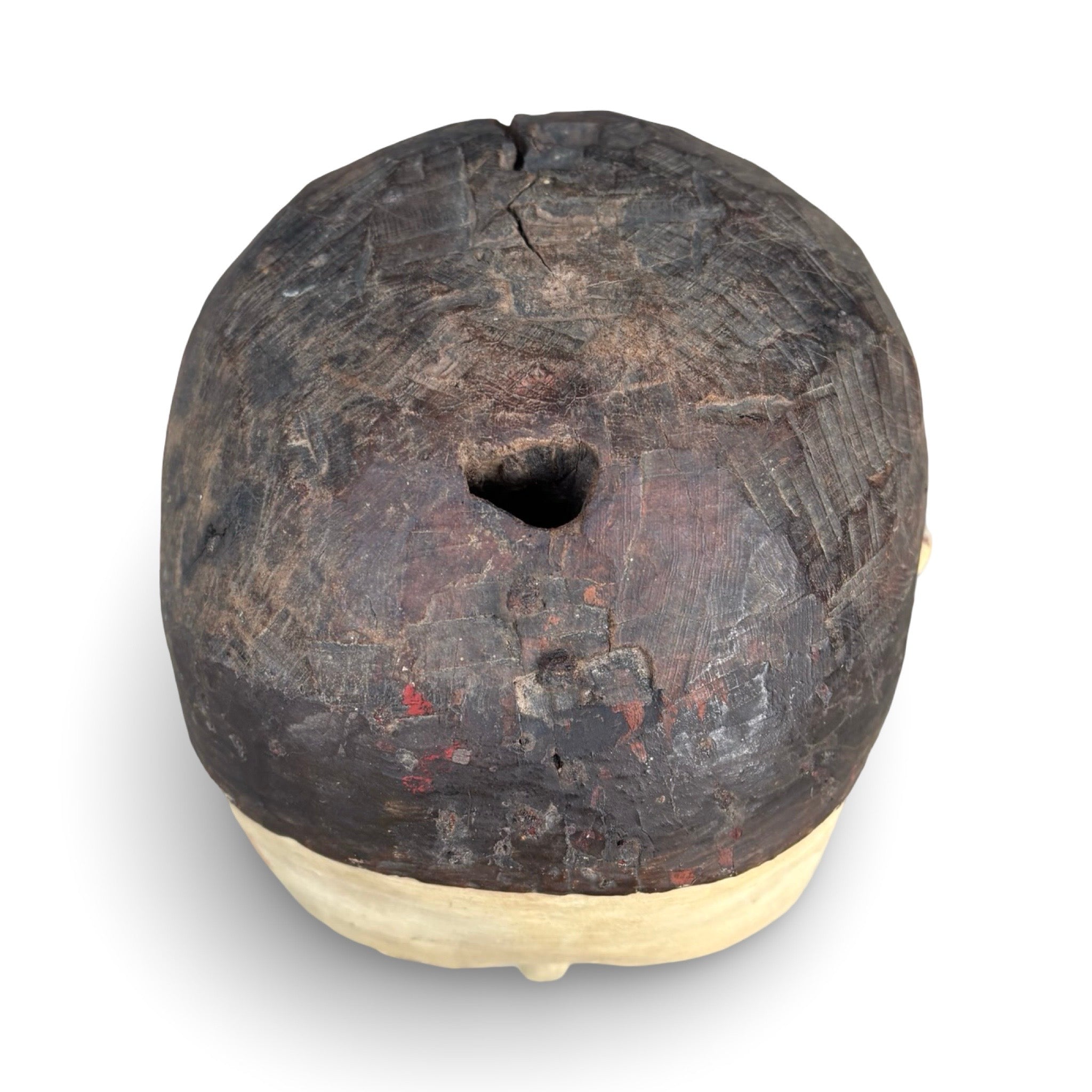 Early 19th Century Carved Wood Italian Santos Head