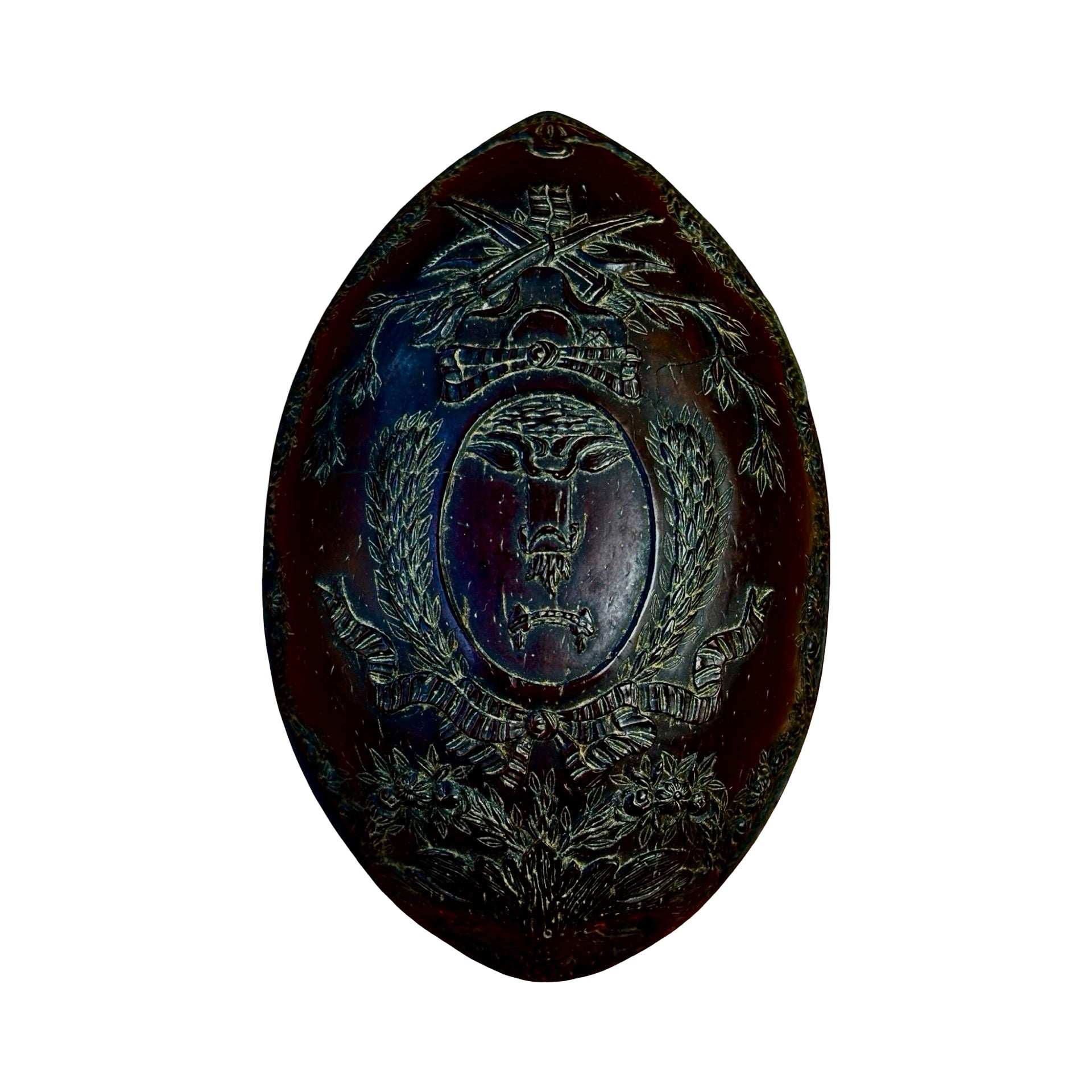 18th Century Sailor Carved Coconut Shell Bugbear