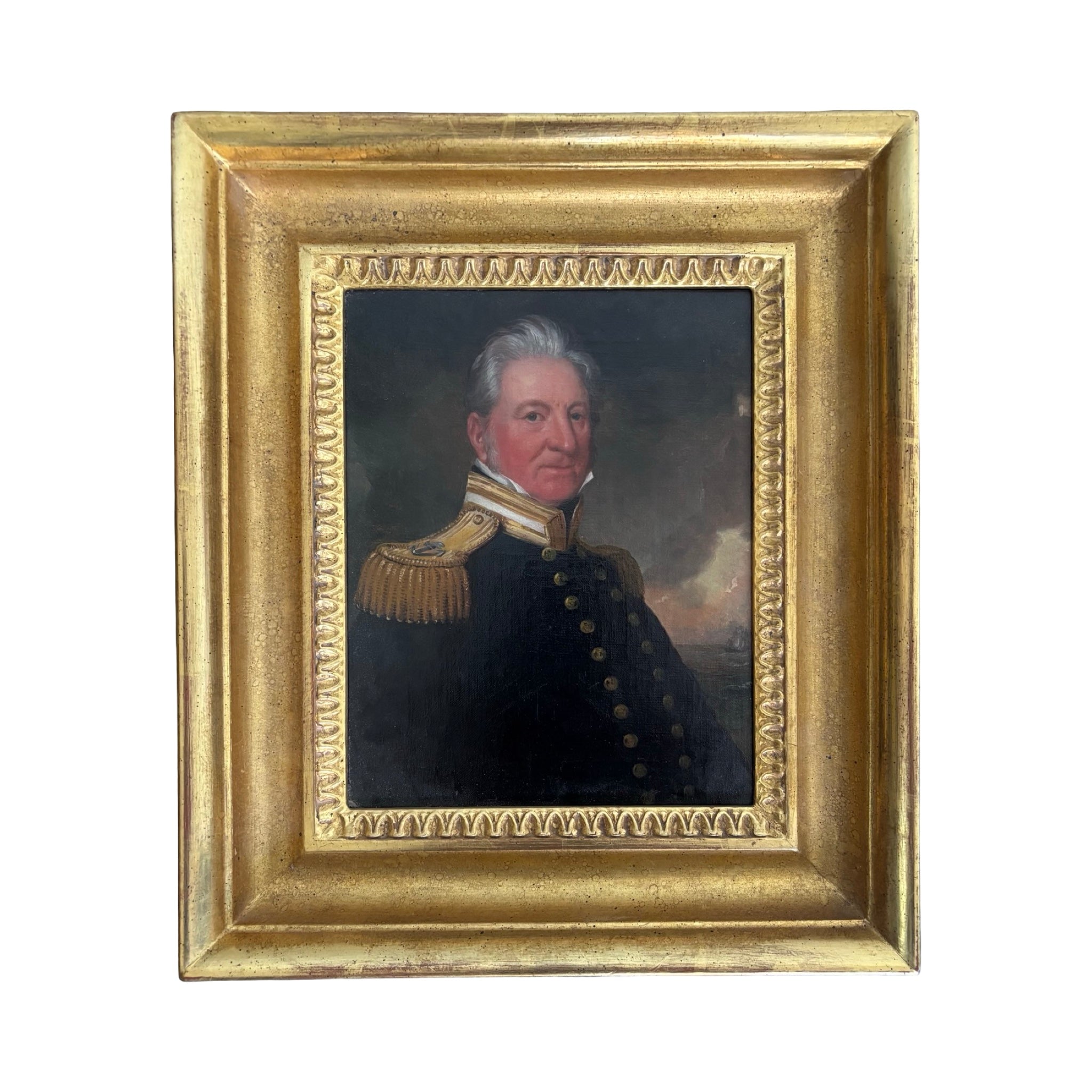 Ramsey Richard Reinagle, R.A. 1775-1862 Pair of Portraits of the Artists Father, Philip Reinagle, in Naval and Civilian Garb.