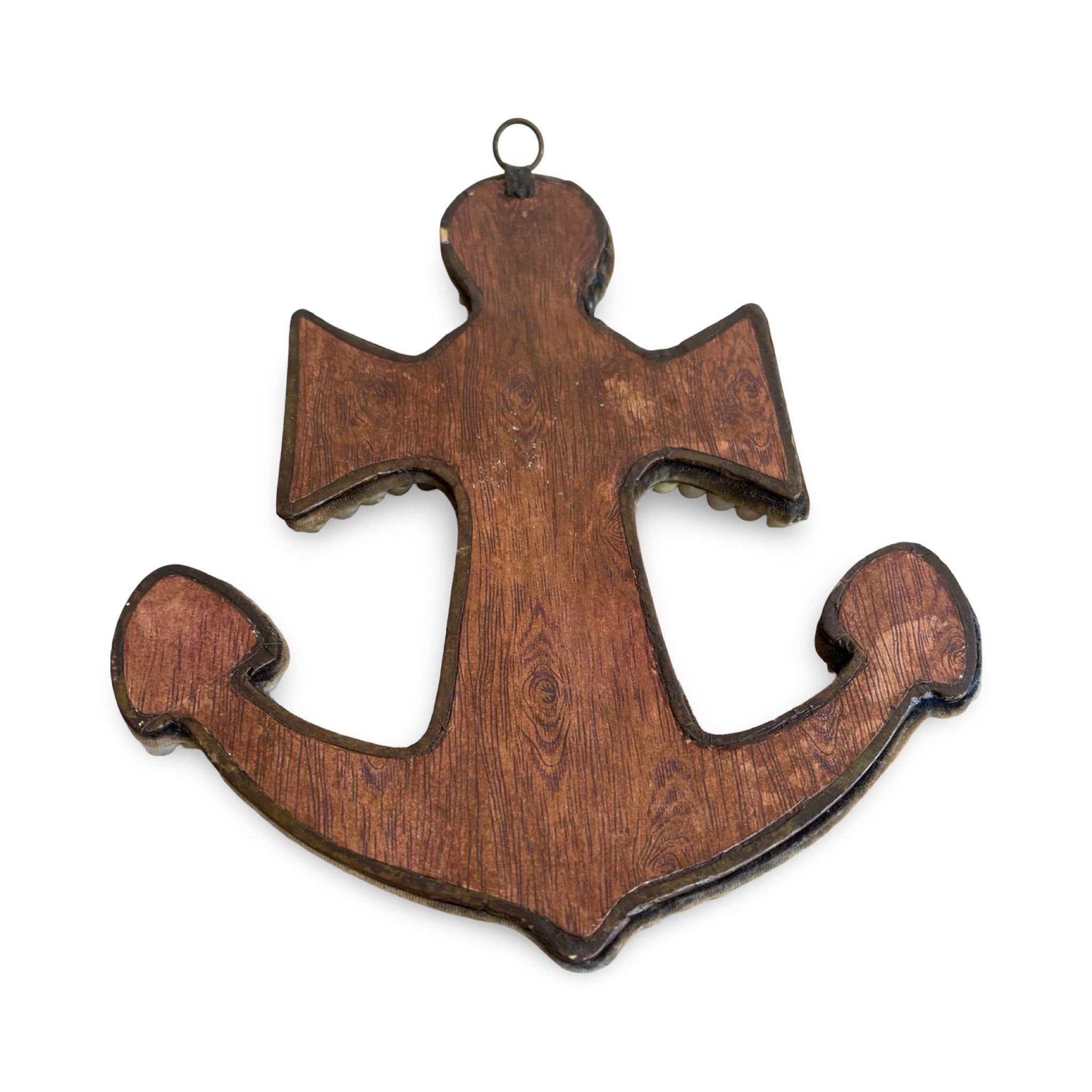 Shellwork Sailor's Valentine Anchor Circa. 1890